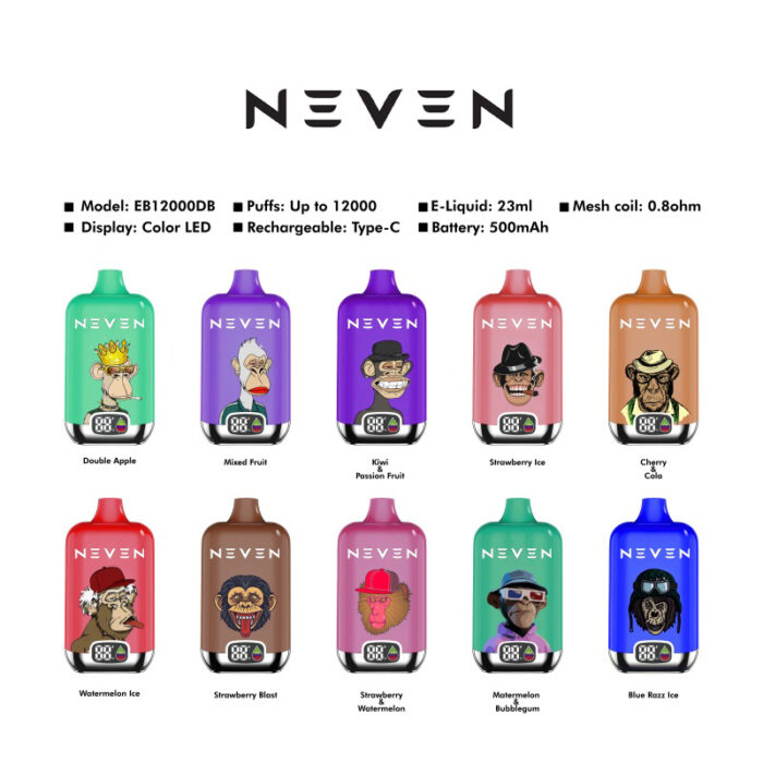 NEVEN Puff 12k 15k puff 15000 12000 digital box original EB DESIRE bang disposable vapes local warehouse 23ml cartridge mesh coil LED smart screen tornado 9000 e cigarette - Image 2